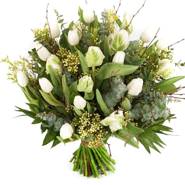 Witte tulpen voor pasen