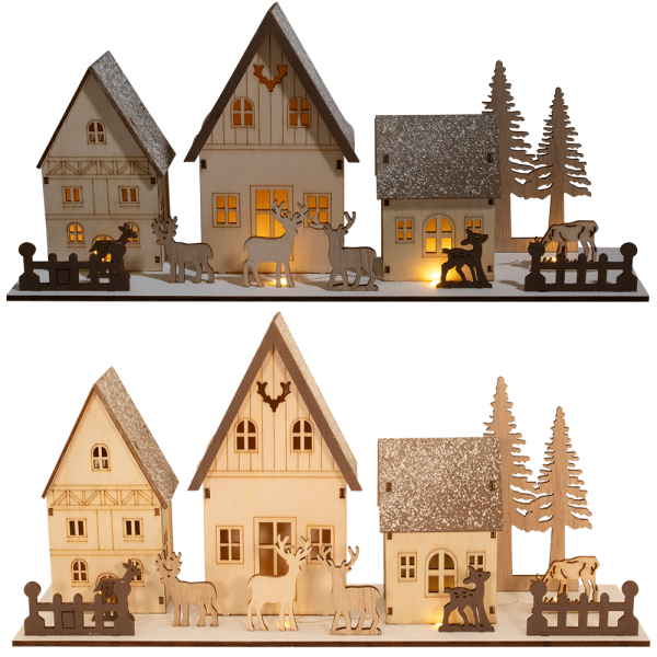 Kerstdorp met en led lampjes