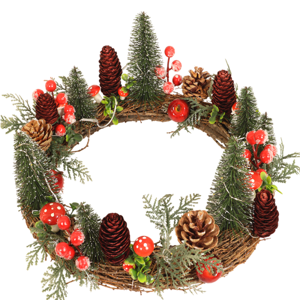 Kerstkrans met led verlichting